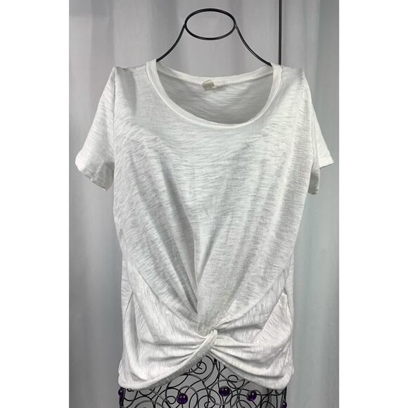 50% OFF Lazy Sundays Top Knit Tee Short Sleeve Scoop Neck - Picture 1 of 6